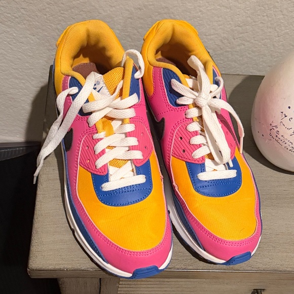 Nike Airm Max Pink and Yellow Sneakers - Picture 1 of 6